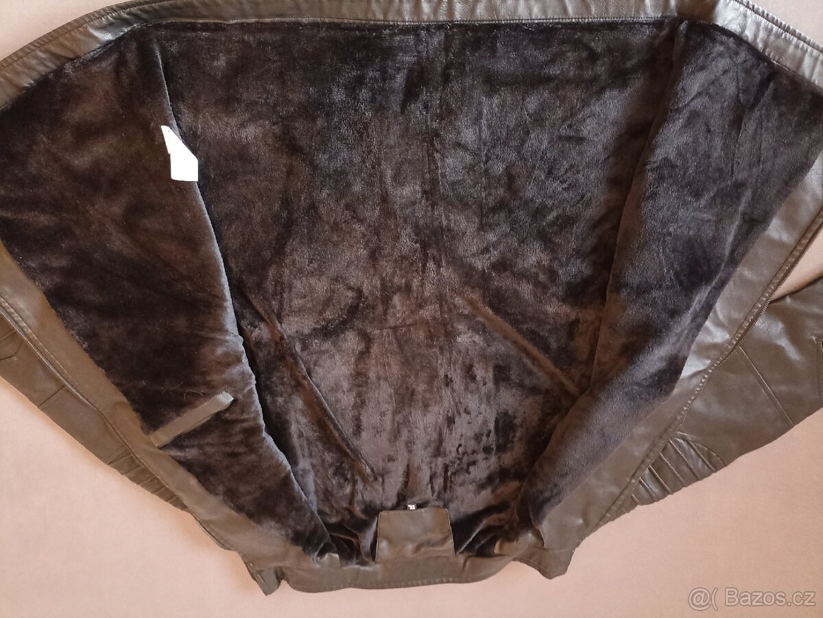 Bunda PU kůže jemná koženka - 3