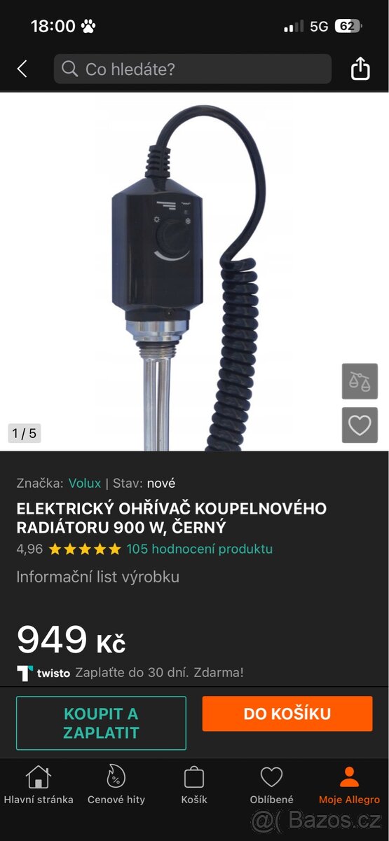 Topný žebřík do koupelny radiator - 3