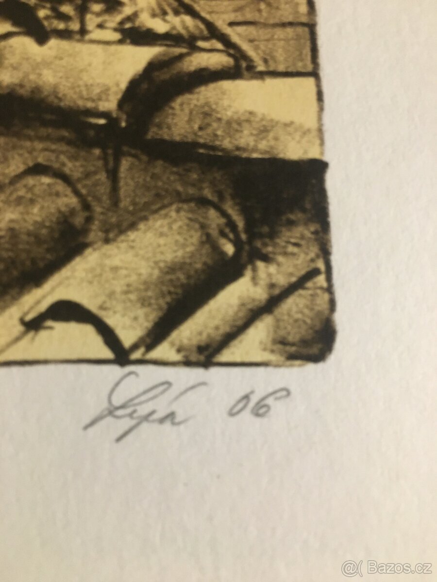 Litografie Lípa - 3