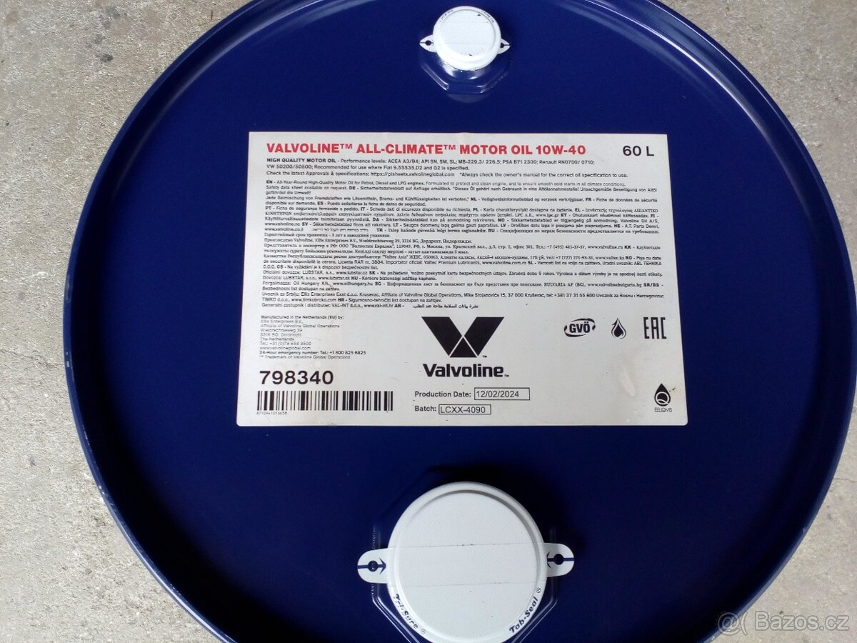 Valvoline 10w-40 motorový olej - 3