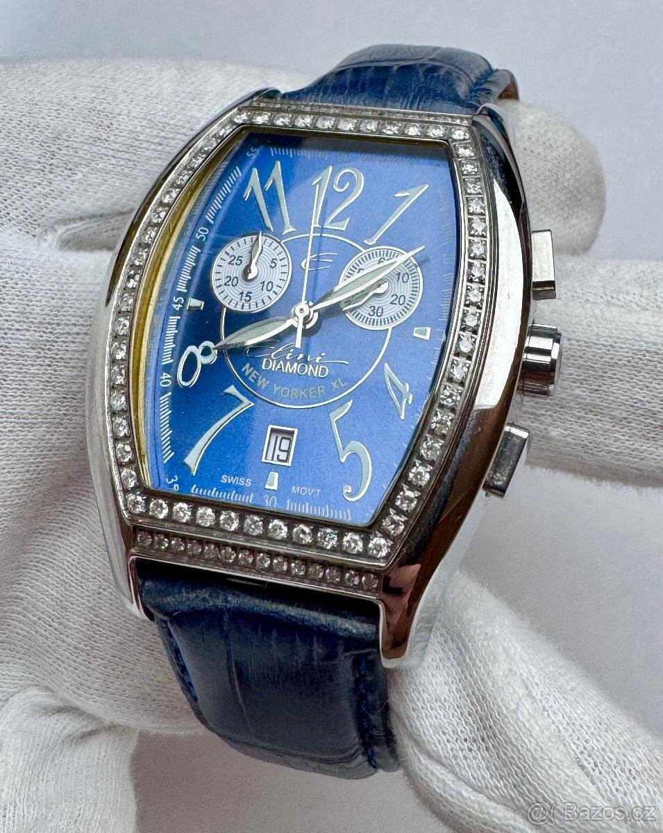 PÁNSKÉ NÁRAMKOVÉ HODINKY ELINI S PŘÍRODNÍMI BRILIANTY - ETUE - 3