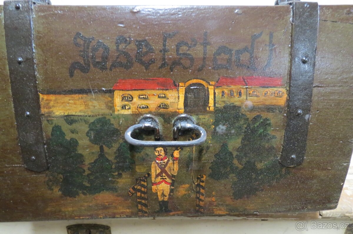 Stará vojenská bedna- po renovaci nově namalovaná - 3