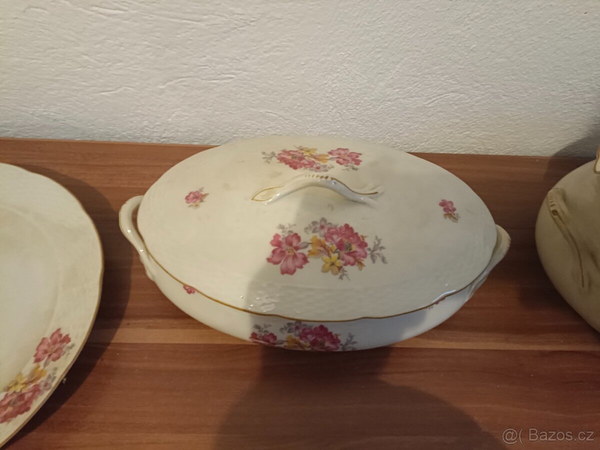 Porcelánový servis EICHWALD a Broušené skleničky - 3