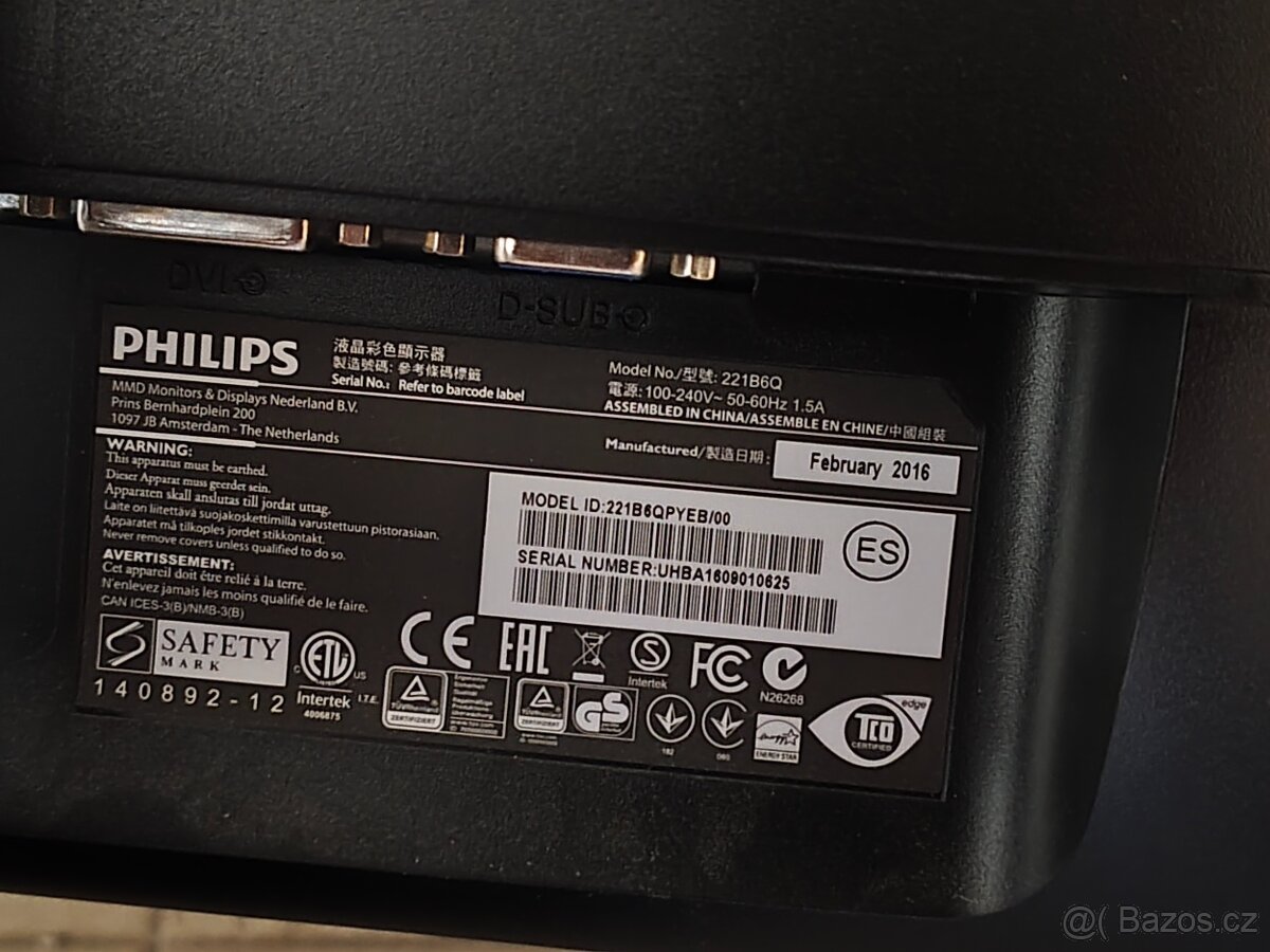 Monitor Philips 221B6Q - Full HD - více kusů - 3