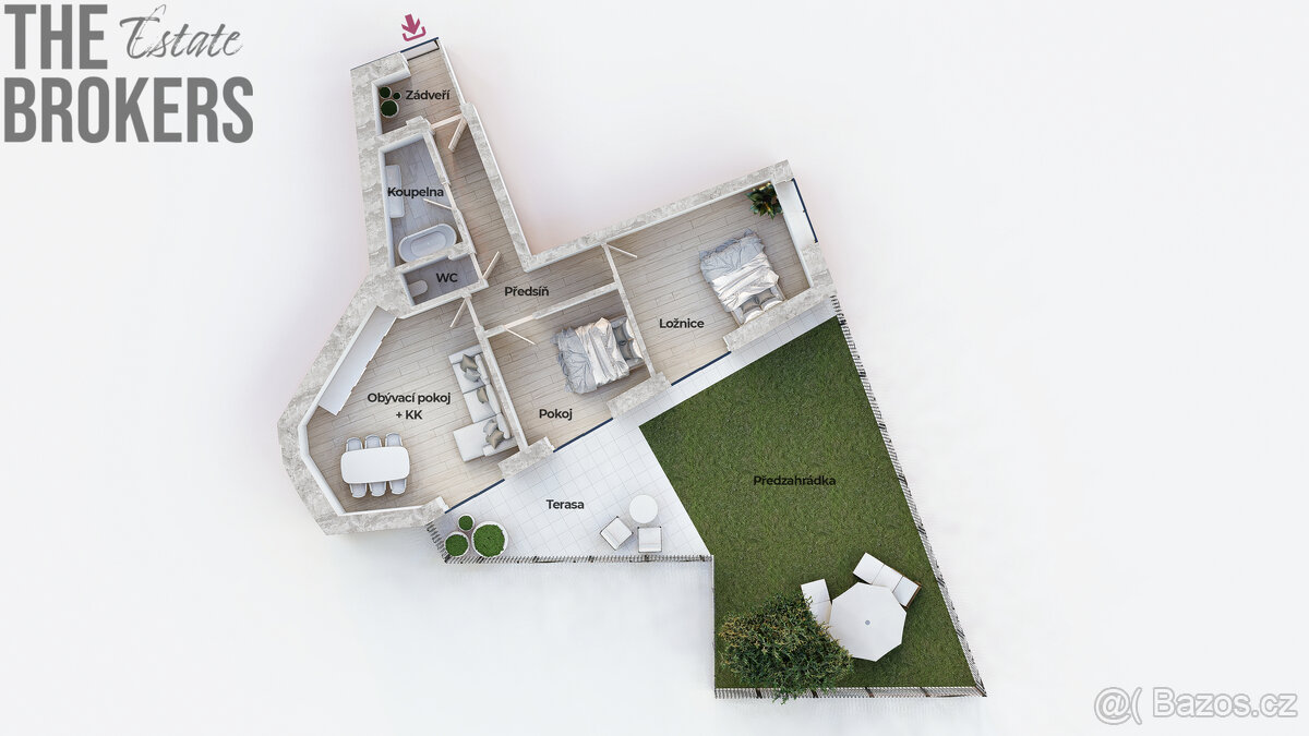 Byt 3+kk 174m2, zahrada, terasa - 3