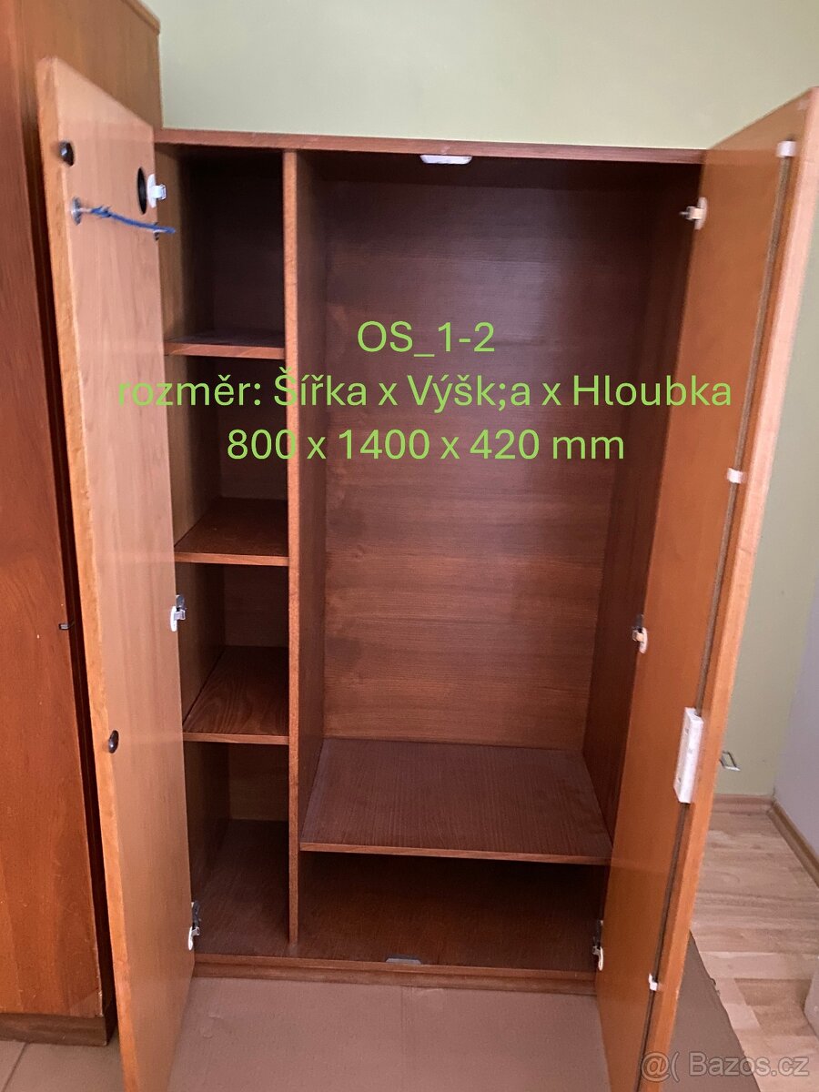 obývací stěna + sedačka + šatní skříň + knihovnička - 3