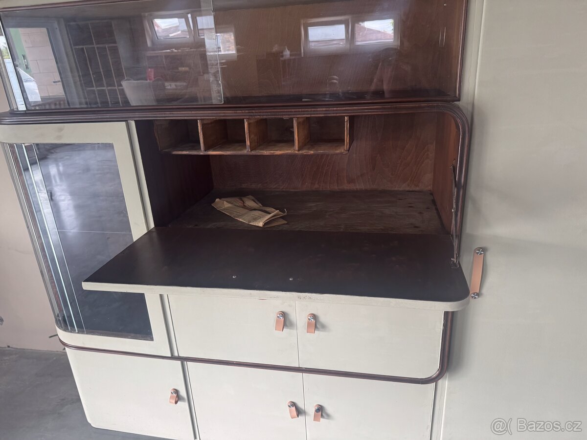 komoda + křesla Halabala starožitnosti, mycák - 3