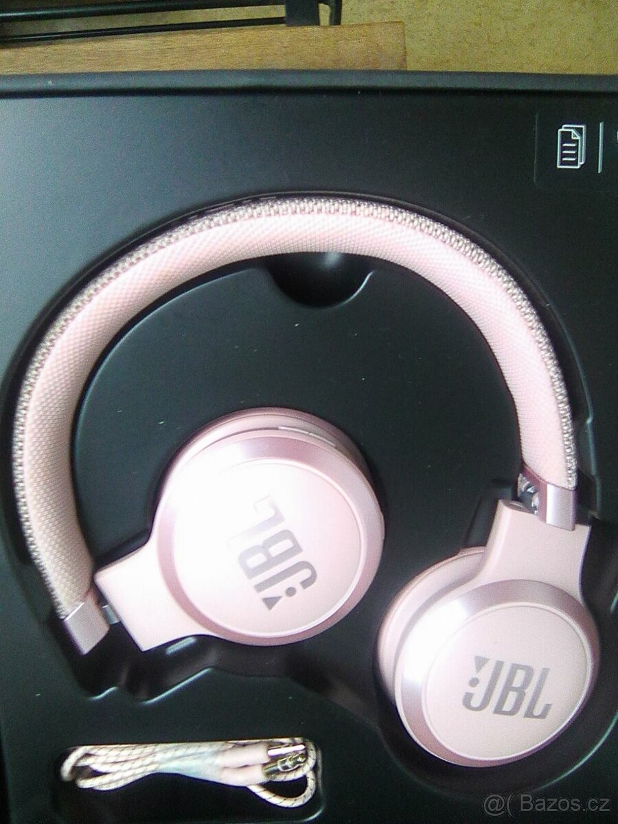 Bezdrátová Bluetooth růžová nová sluchátka Live 460NC s JBL - 3