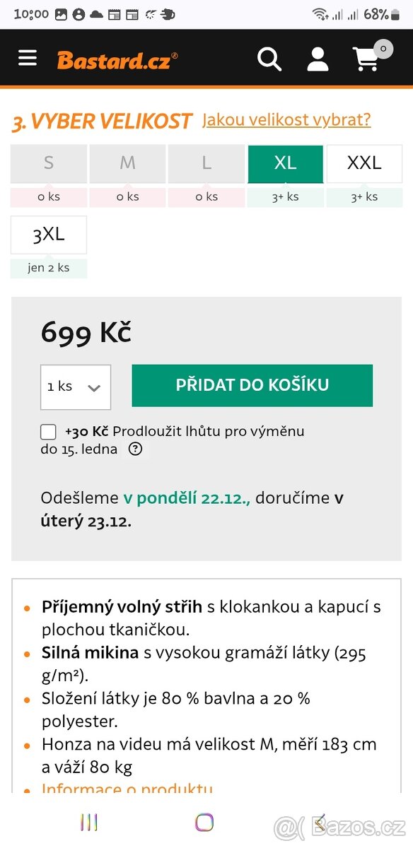 Jsem na tahu mikina XL - 3