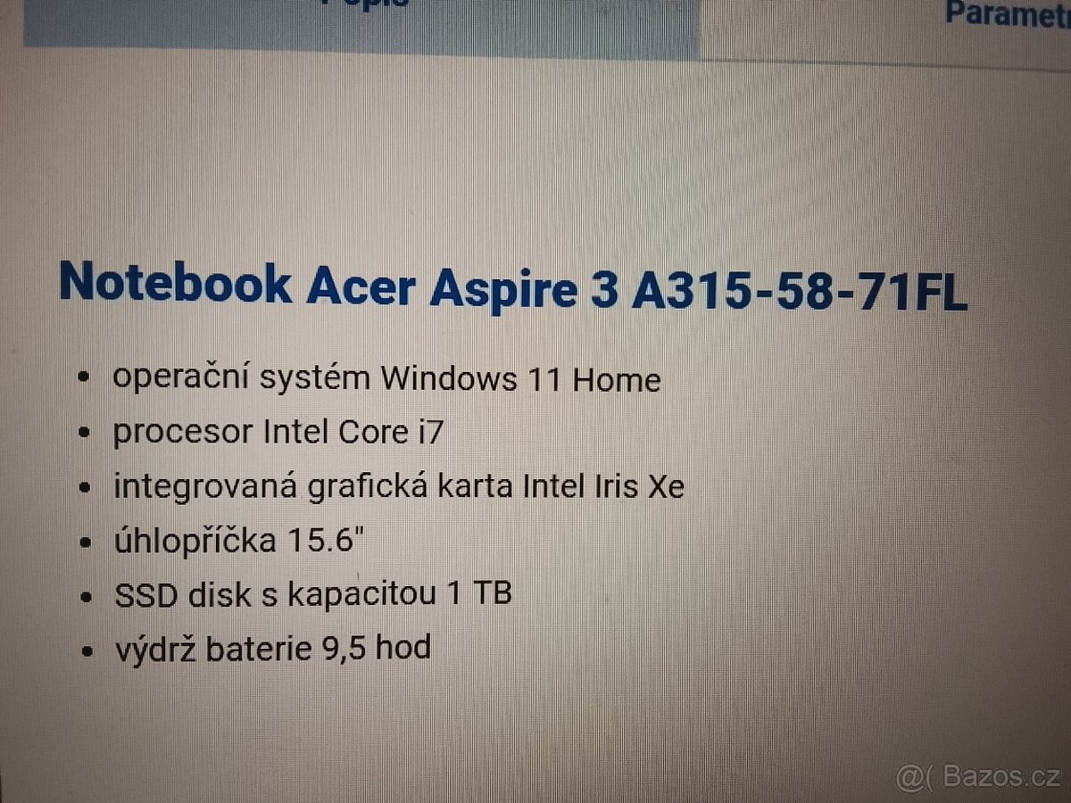 Notebook Acer Aspire 3 - záruka 6 měsíců - 3