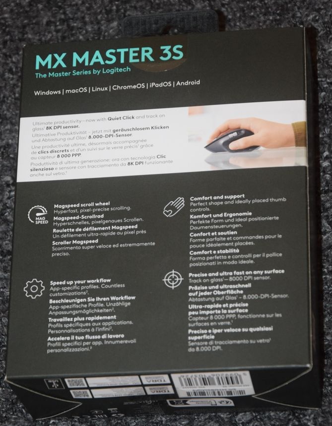 Logitech MX Master 3S verze s USB přijímačem, zár.do 01/2027 - 3