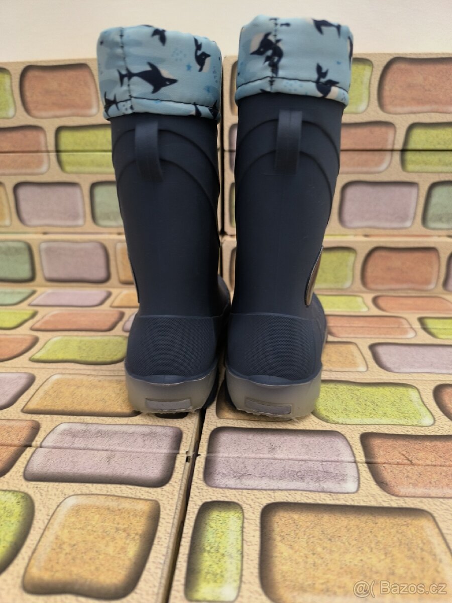 Zateplené blikající holínky vel. 26/27 - 3