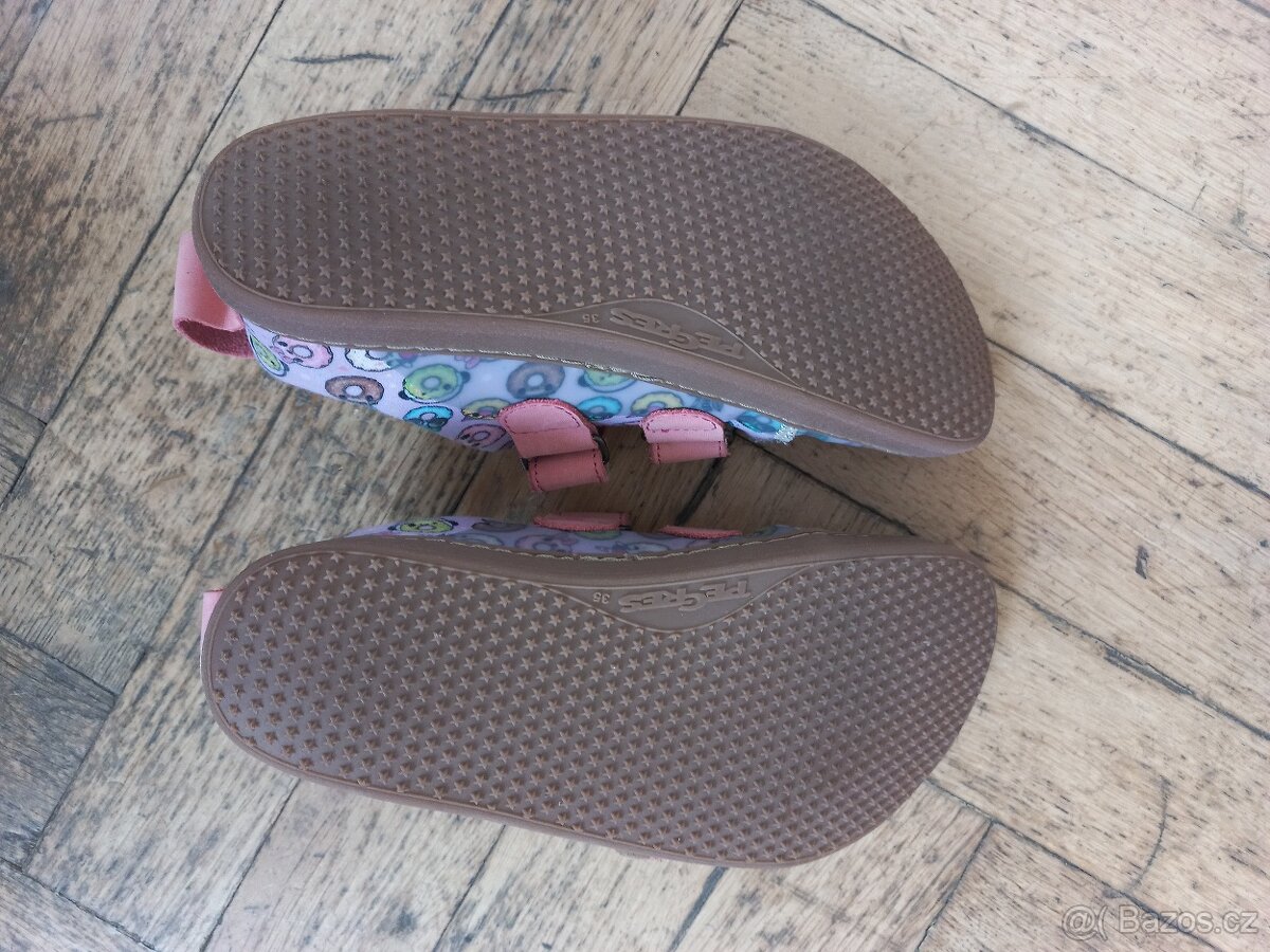 Barefoot plátěné tenisky dívčí Pegres vel. 35 - 3