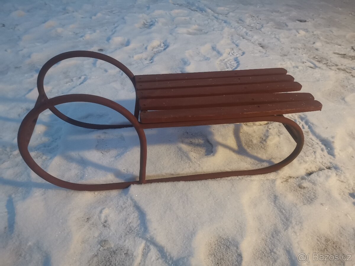Retro sáně - starožitné - 3