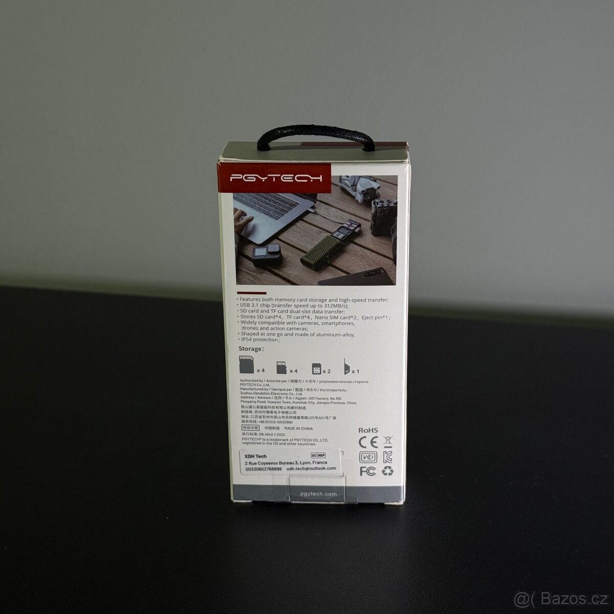 nerozbalená čtečka karet PGYTECH USB-C - 3