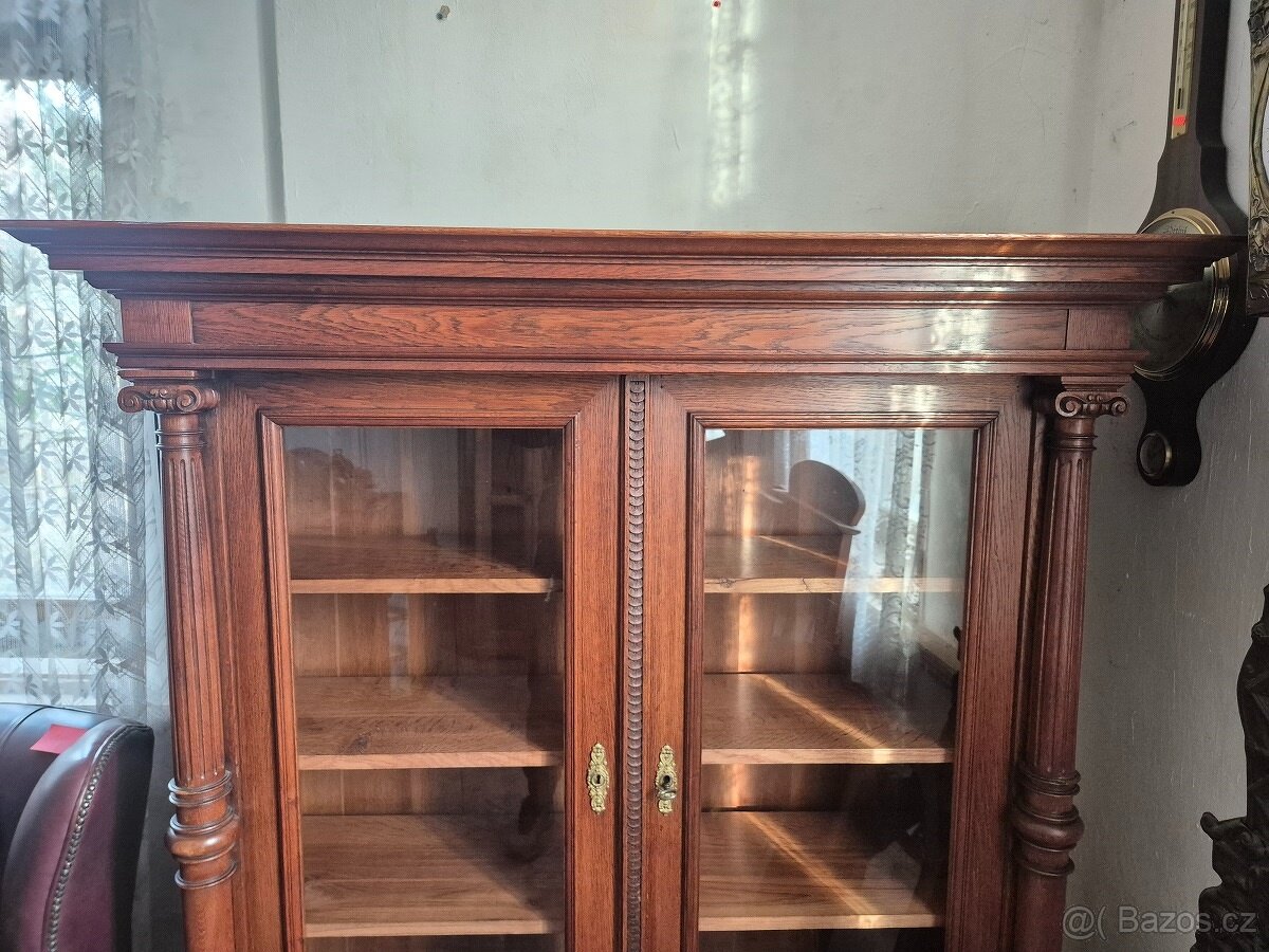 Prosklená starožitná skříň / knihovna / skleník / vitrína - 3