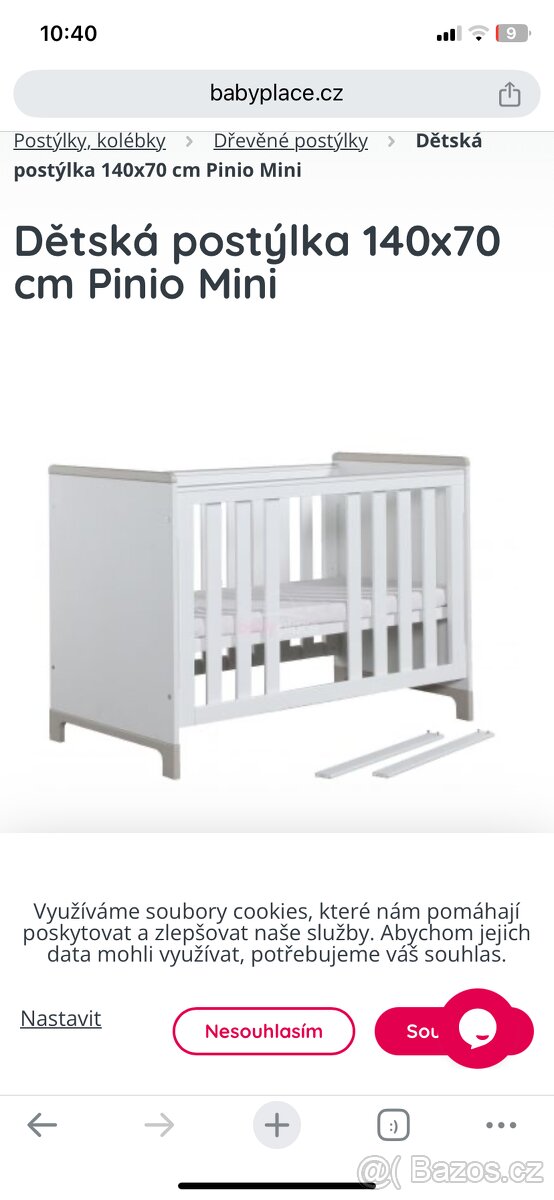 Dětská postýlka Pinio mini 140x70 - 3