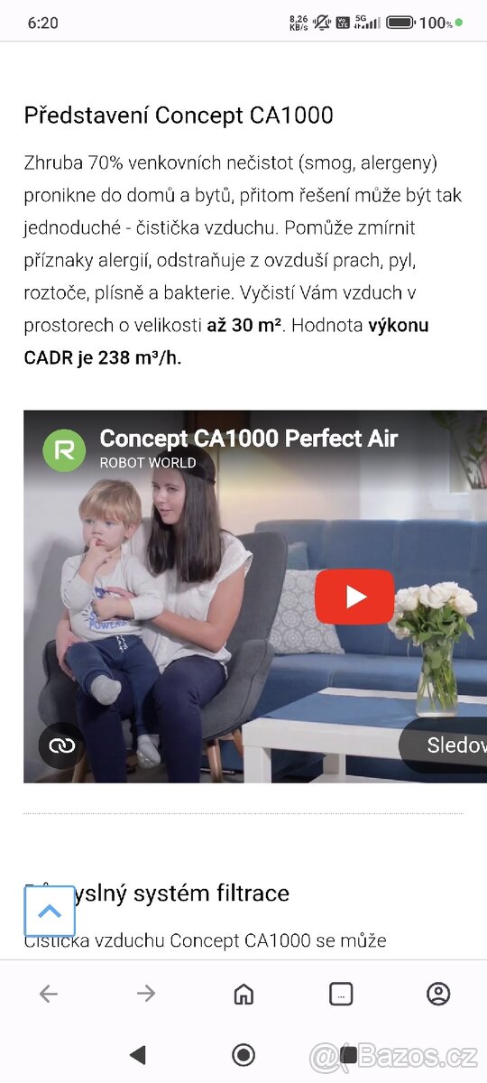 Čistička vzduchu Concept CA1000 Perfect air - 3