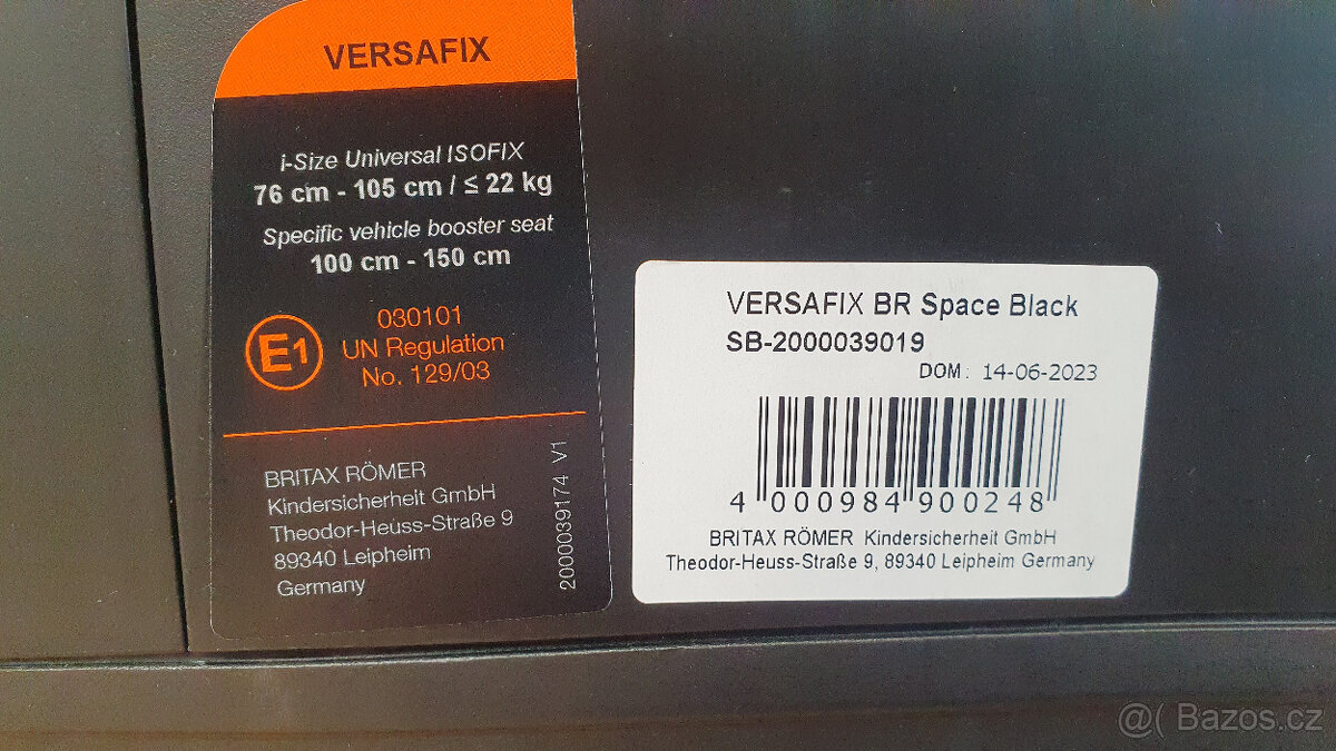 Römer Autosedačka Versafix Space Black - 3