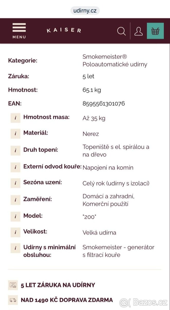 Udírna Smokemeister 200 - 3