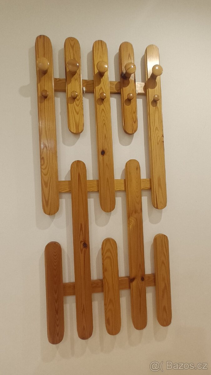Nástěnný věšák - dřevo, 128 x 55 x 8 cm - 3