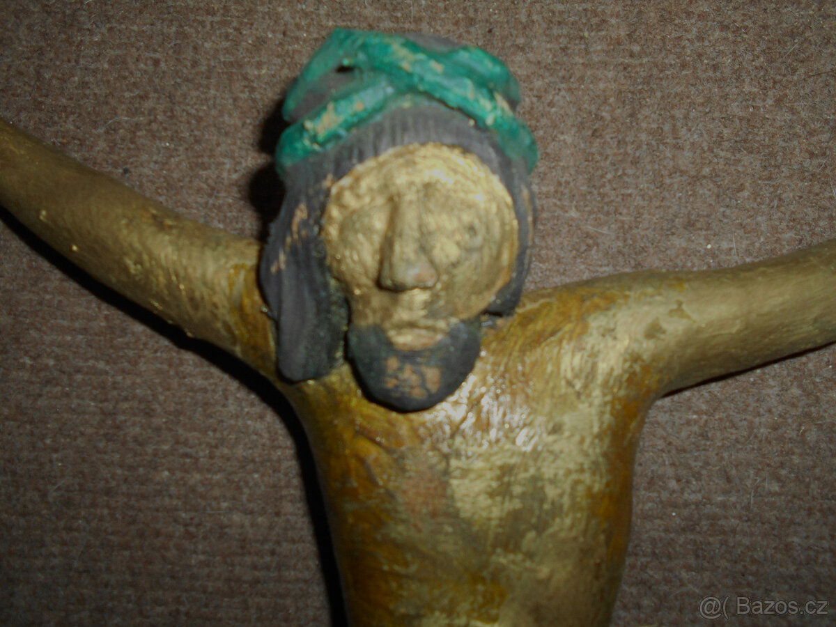 JEŽÍŠ - DŘEVO - 38 cm - STAROŽITNOST - 3