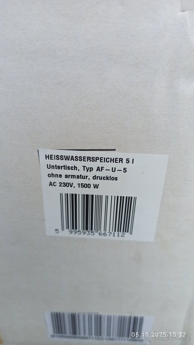 Elektrický ohřívač vody Hajdu AF-U-5 - 3