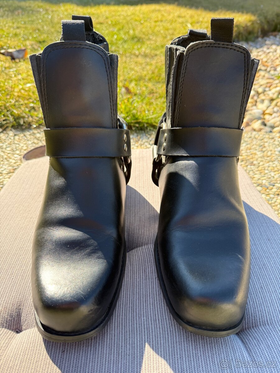 Kožené motorkářské boty tzv. Koně - 3