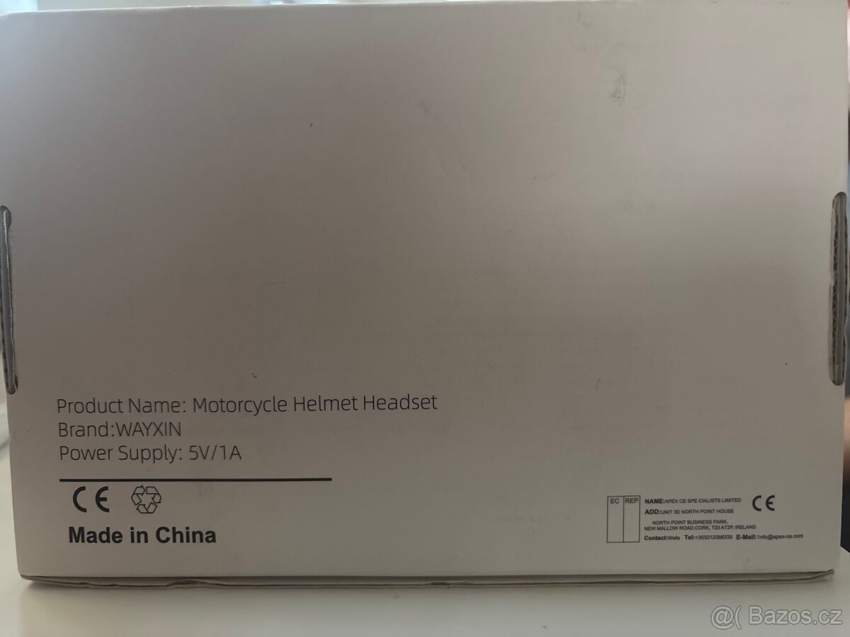 Prodám Wayxin headset pro motocyklové helmy - 3