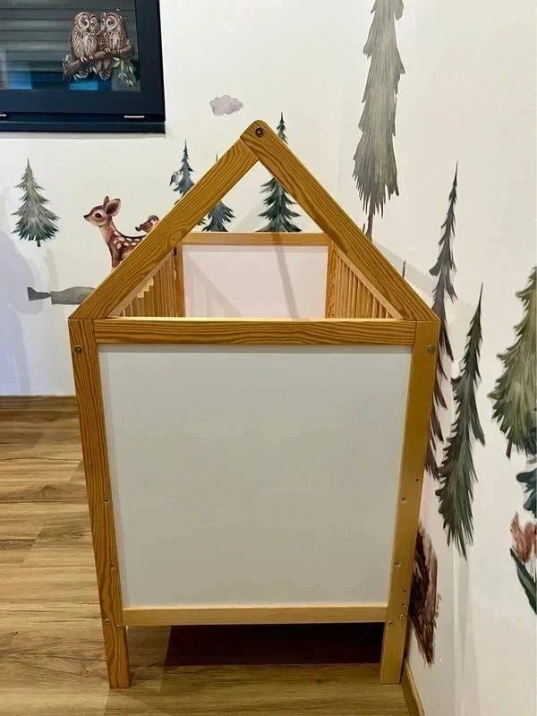 Dětská postýlka domeček 120x60 borovice - 3