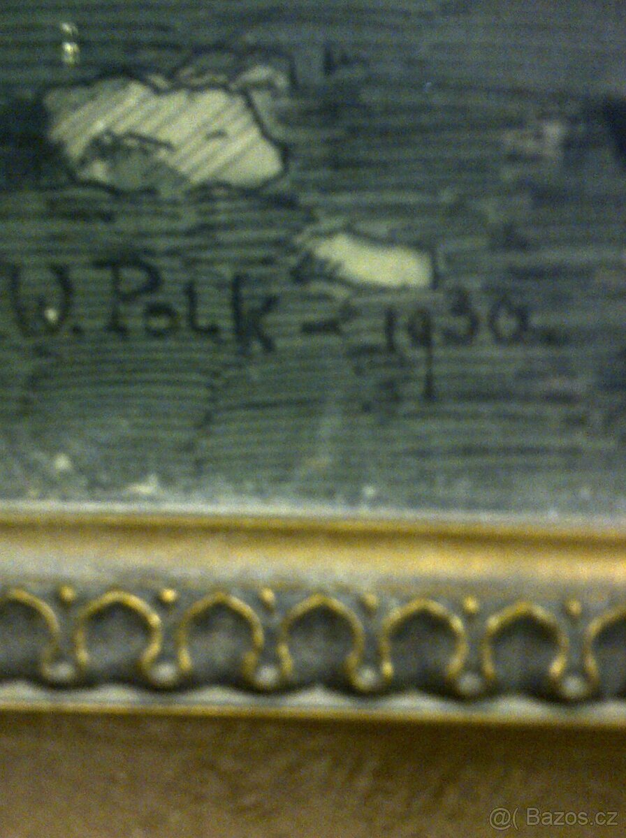 Prodám starý obraz W.Polk 1930 - 3