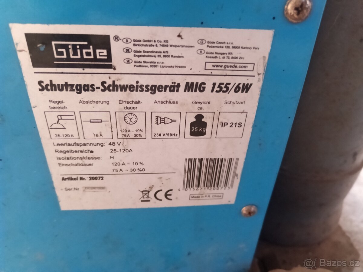 Svářečka CO2 MIG 155/6 W - 3