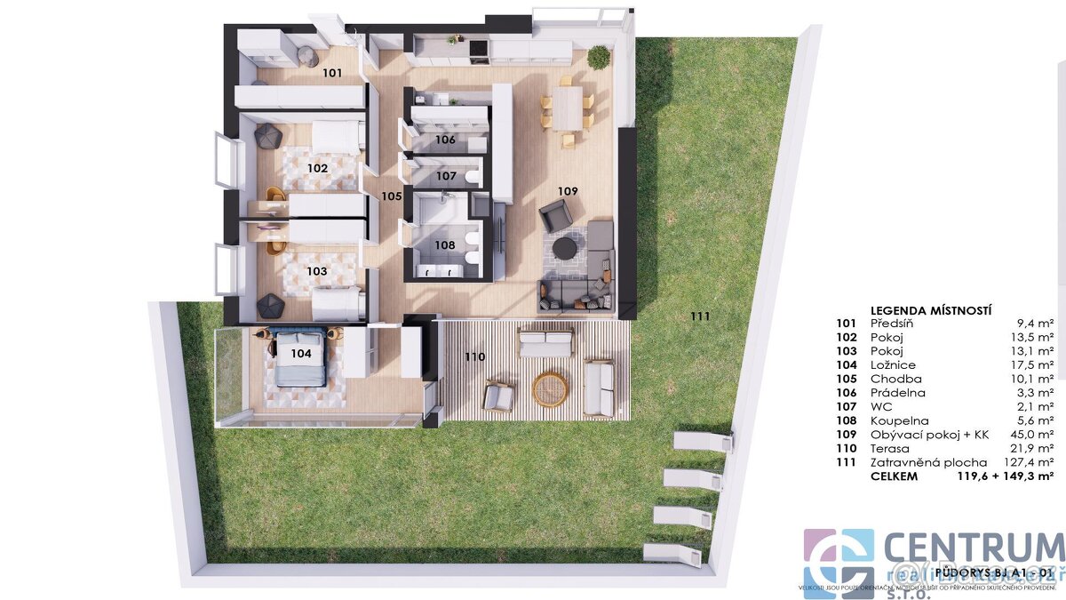 Prodej bytu 4+kk, 119 m2 - 3