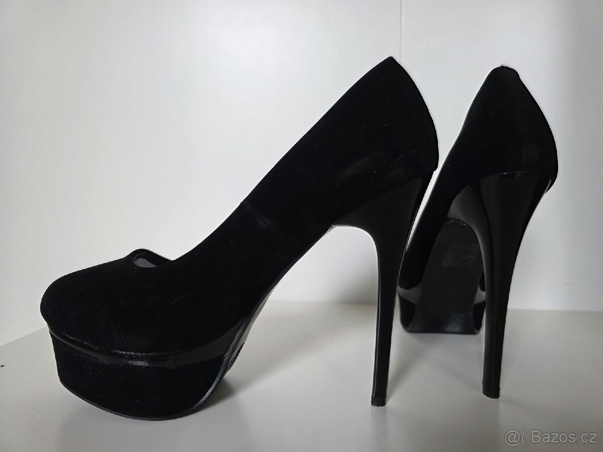Lodičky na platformě vel. 40 - černé - 3