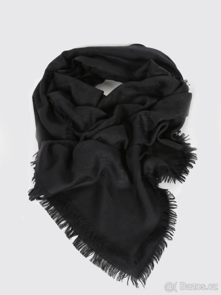 Šátek LOUIS VUITTON - Monogram Classic Shawl Noir - 3
