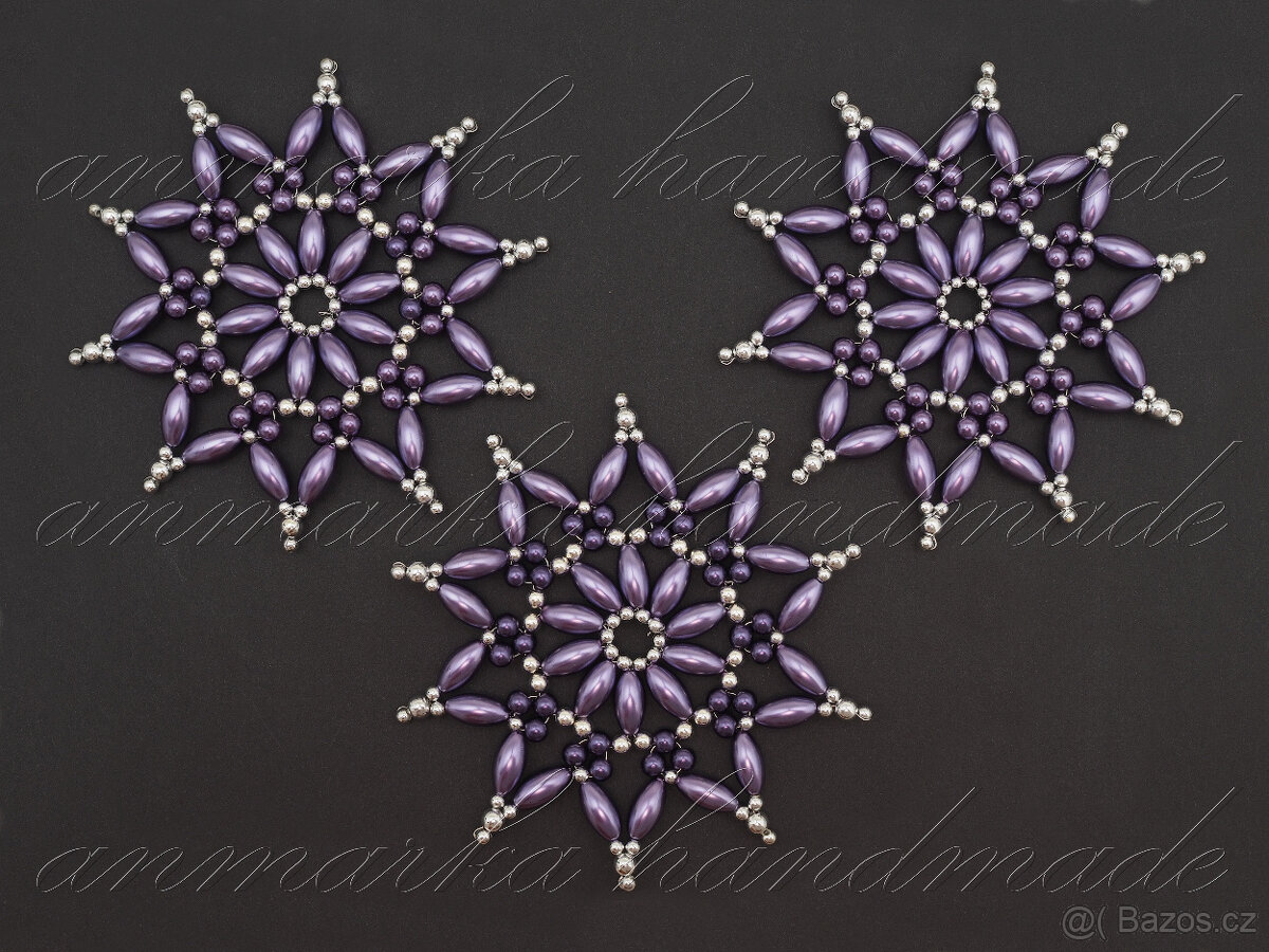 velké fialové hvězdy sada - 3