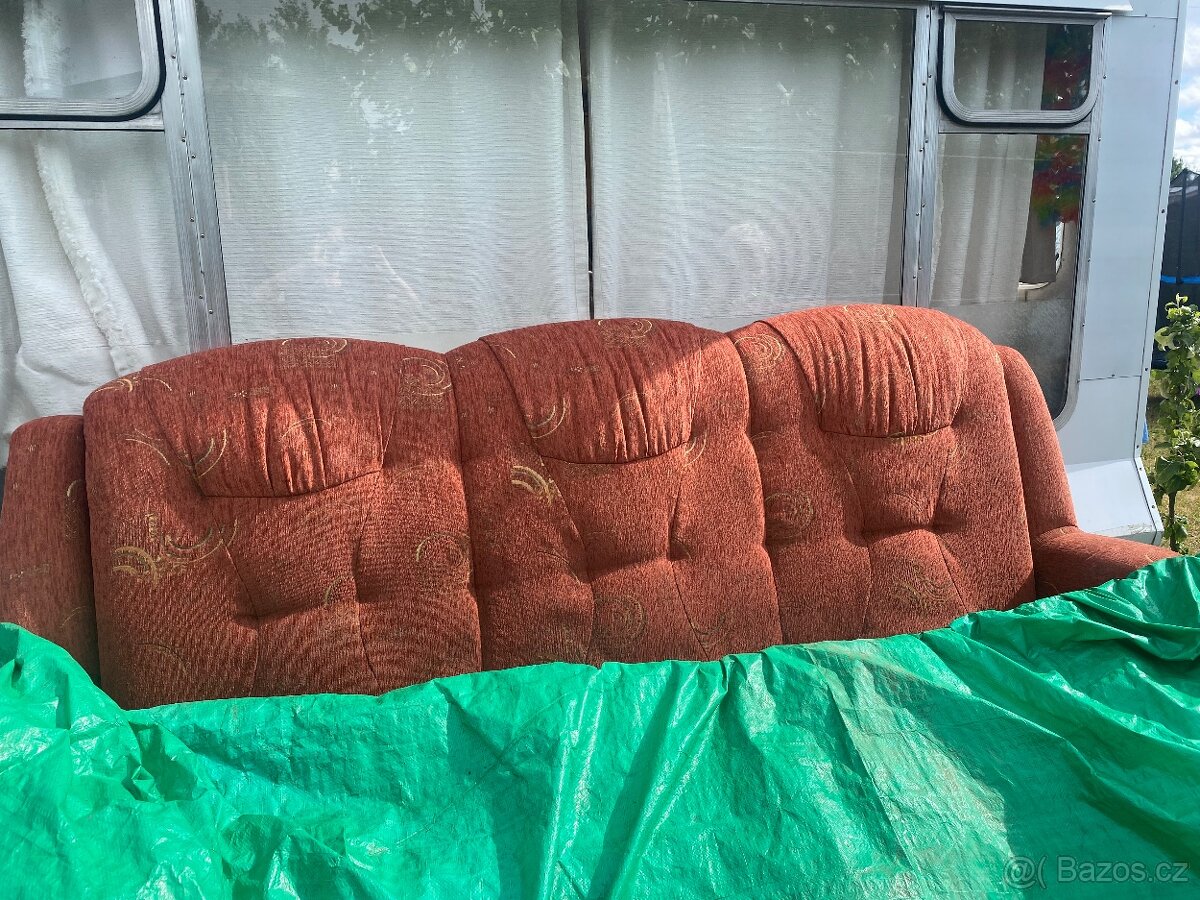 Rozkládací pohovka,křeslo 2x. - 3