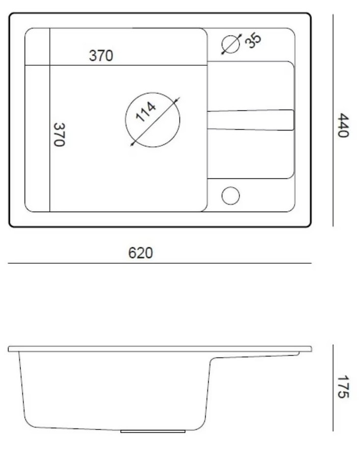 KUCHYŇSKÝ GRANITOVÝ DŘEZ RODO 30 + FLEXI BATERIE - 3