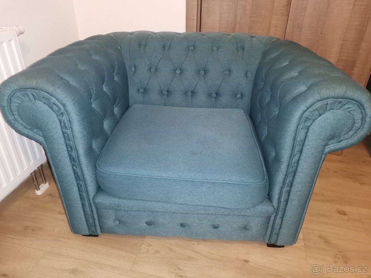 Křesla Chesterfield SUPER STAV (2 ks) - 3