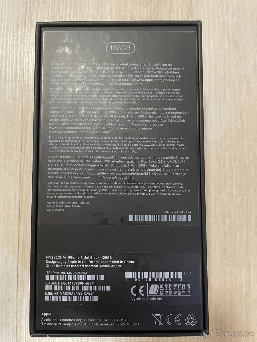Prodám iPhone 7 128 GB Jet Black - 3