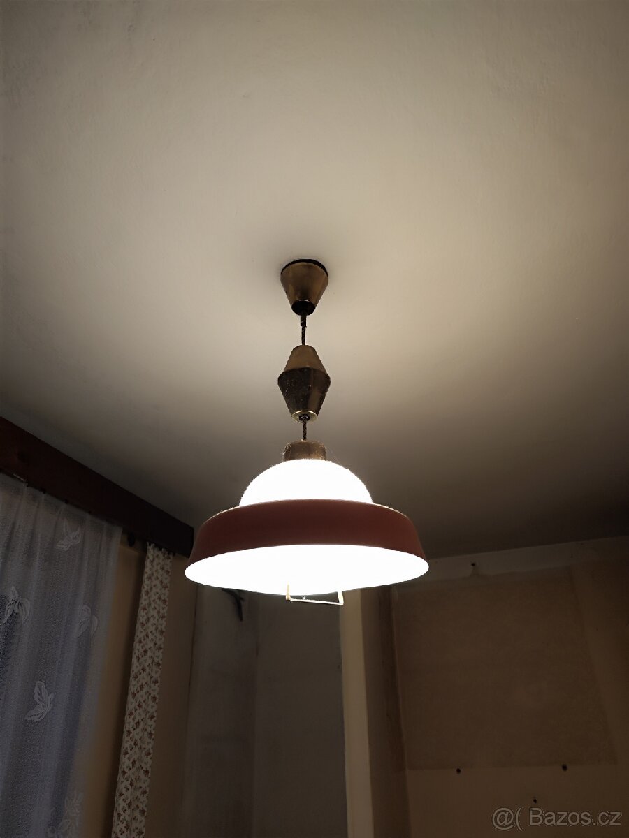 Retro lustr oranžový - 3