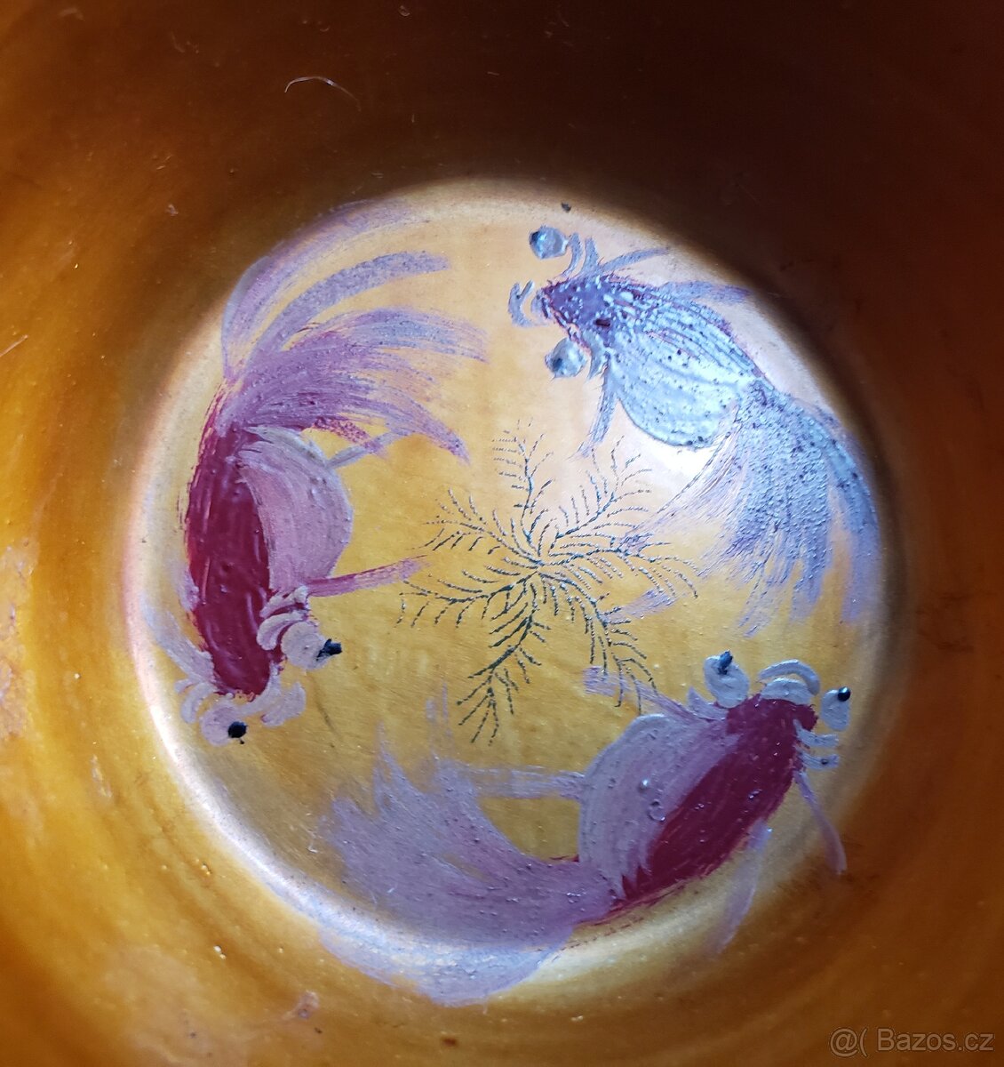 Asijská rýžová miska malovaná zevnitř i zvenku - 3