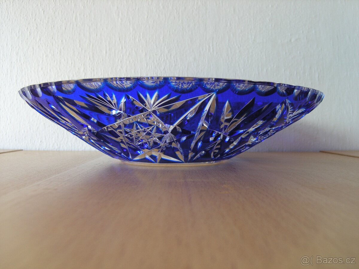 Modré přejímané broušené sklo - 3