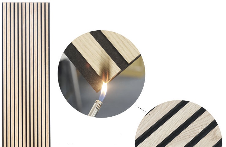 Odhlučňovací akustický protihlukový panel - přírodní jasan - 3