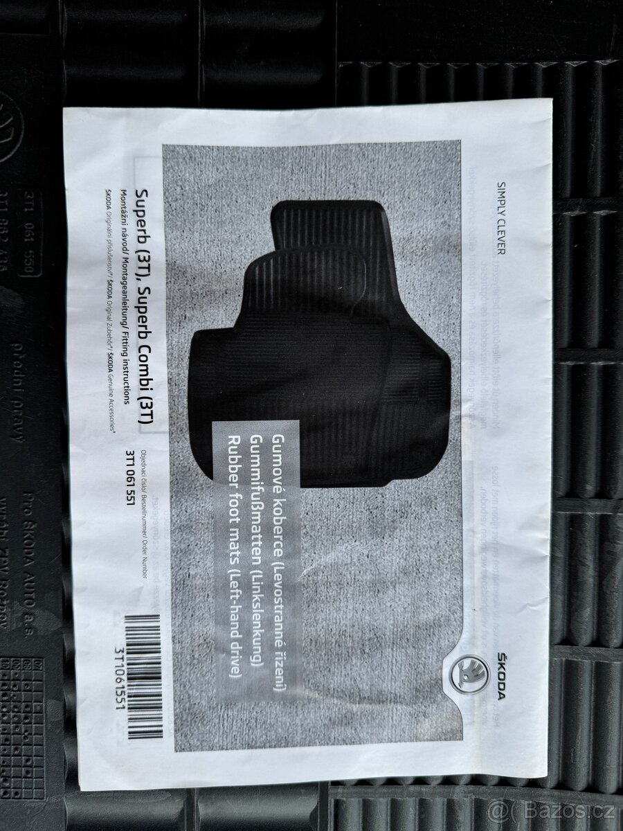 Gumový koberec pro Škodu Superb II - 3
