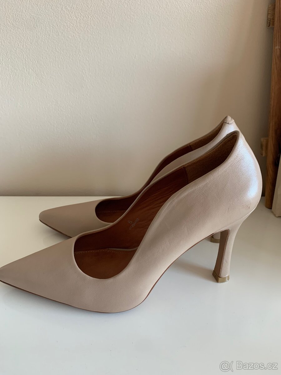 Lodičky v krémové barvě velikost 39 - 3