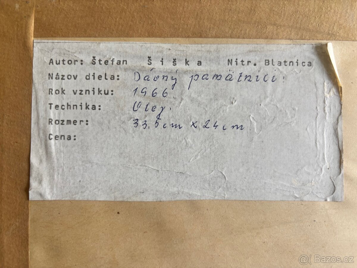 2 Obrazy Štefan Šiška staré oleje na plátně 57x37, 35x45 - 3