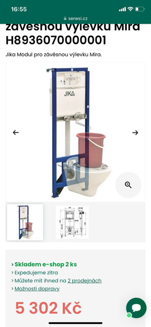 Závěsná výlevka JIKA MIRA s modulem WASTE SINK - 3