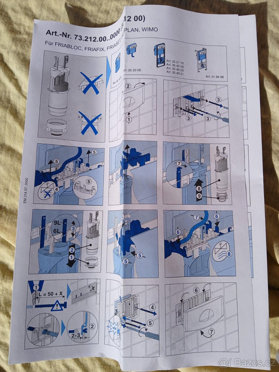 Splachovací mechanismus FRIABLOC k WC - 3