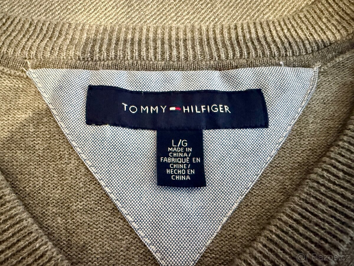 Šedý svetr Tommy Hilfiger L TOP - 3